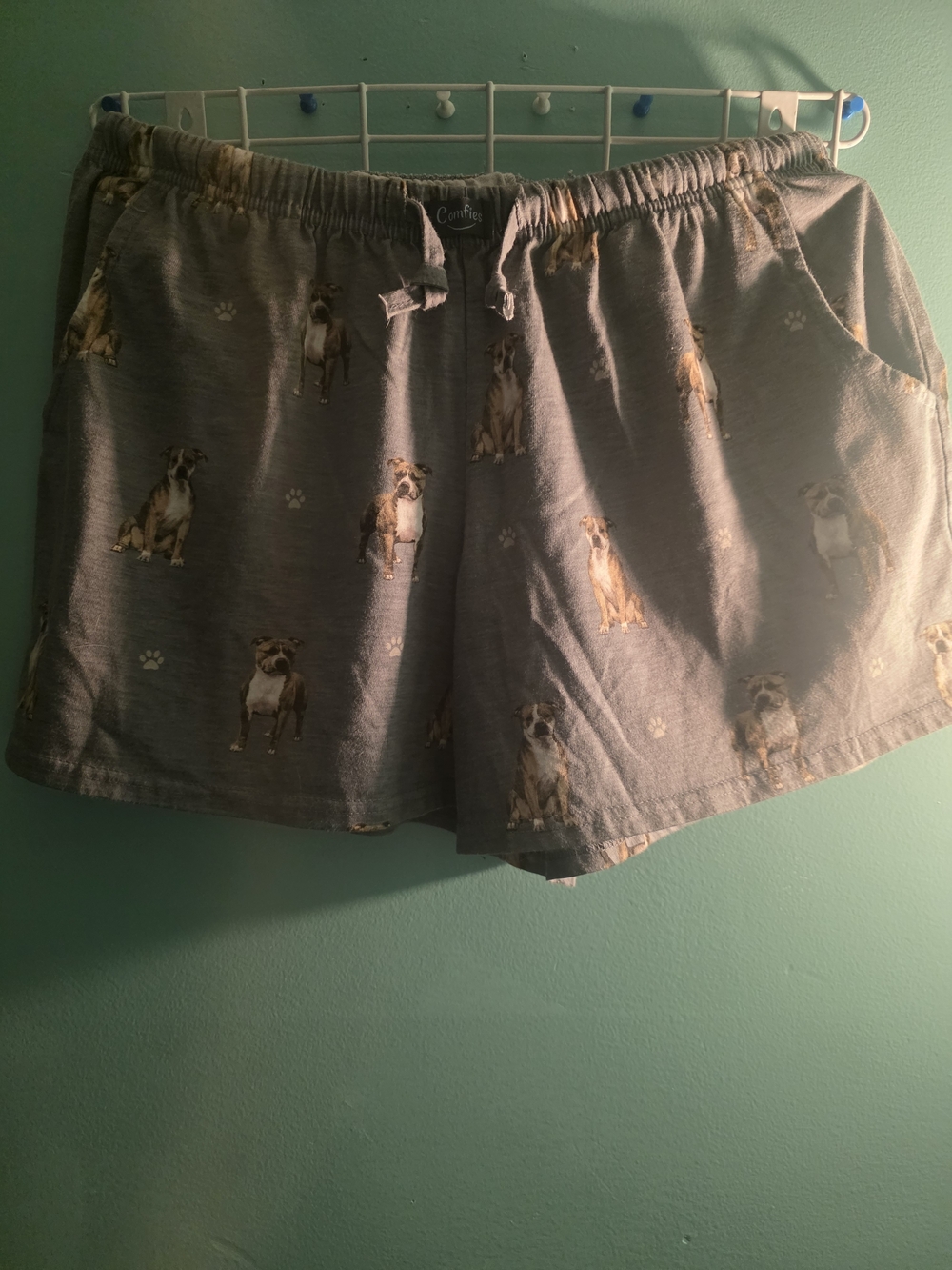 Gray Bulldog-Print Women’s Lounge Shorts